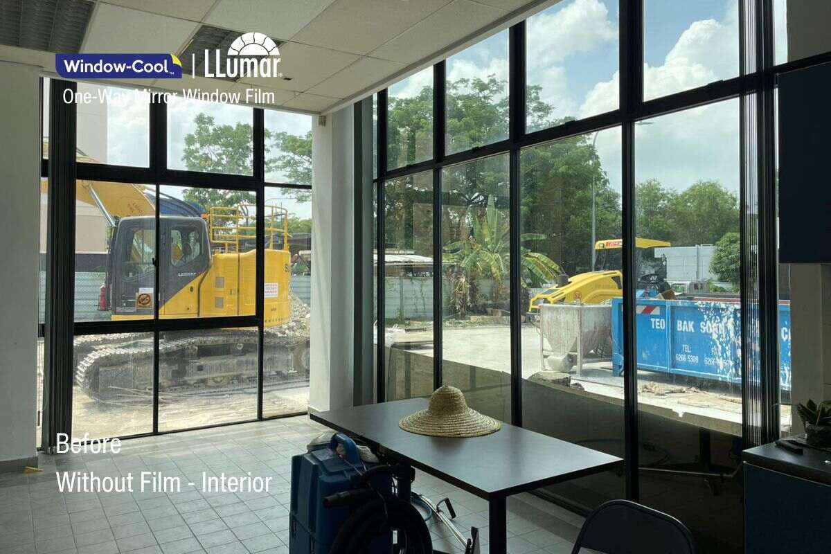 One-way mirror solar window film