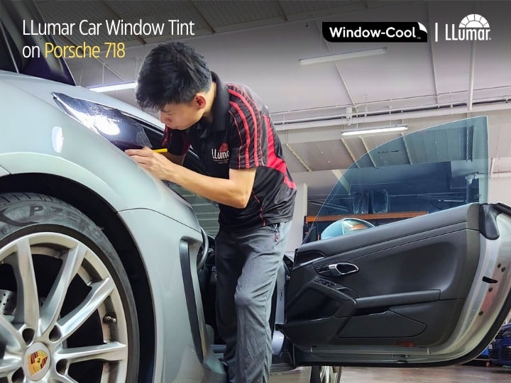 Window film cutting for vent windows - Porche 718