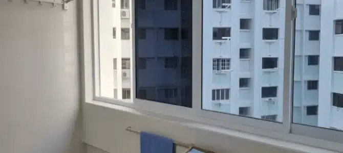 HDB BTO Service Yard Privacy Window Film HDB BTO Service Yard Privacy Window Film