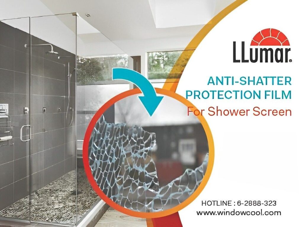 AntiShatter Protection Film For Glass Shower Screen WindowCool