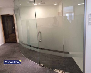 Frosted Privacy Window Film for Office Reception Area