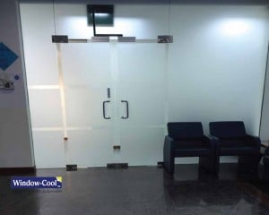 Frosted Privacy Window Film for Office Reception Area