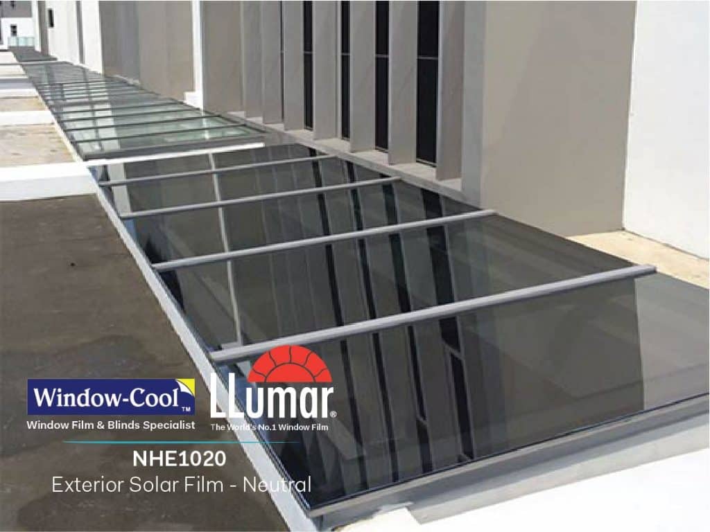 Exterior Sun Control Window Film for Skylight Flat Glass Surface