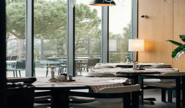 Privacy Frosted Film - Hotels, restaurants, & cafes for creating stylish privacy zones or decorative glass accents