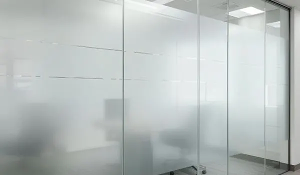 Enhance privacy and style with decorative frosted window films for glass panels