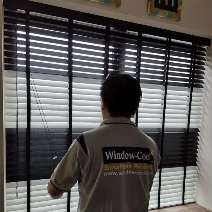 Professional venetian blinds installation for office and home